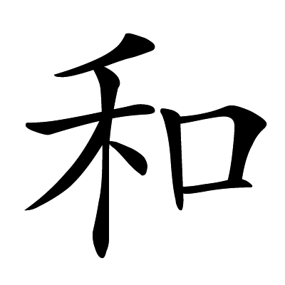 Chinese symbol: peace, peaceful; harmony, harmonious