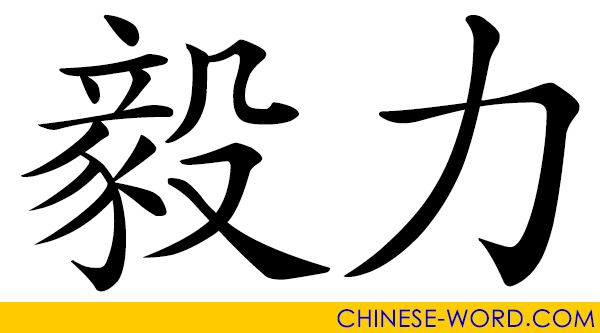 Chinese word: 毅力 perseverance