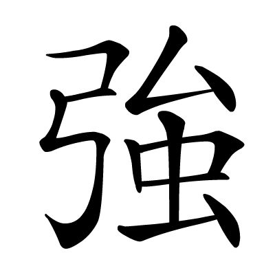 Chinese symbol: 強 strong; powerful; vigorous